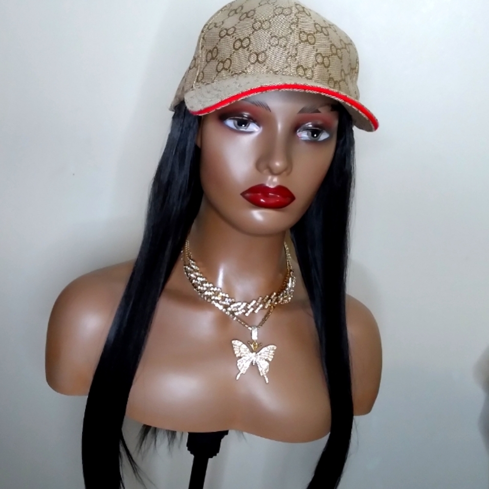 Luxury Baseball Cap Wig
